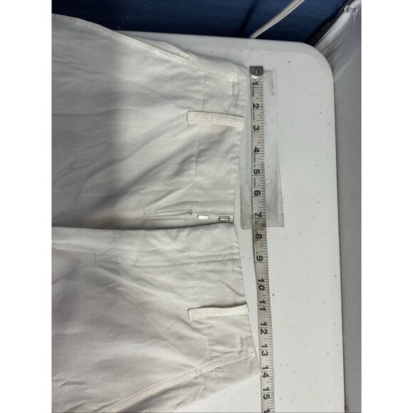 Vince‎ Womens Size 4 Linen Blend Wide Leg cropped Pants Ivory career classy - Picture 12 of 13